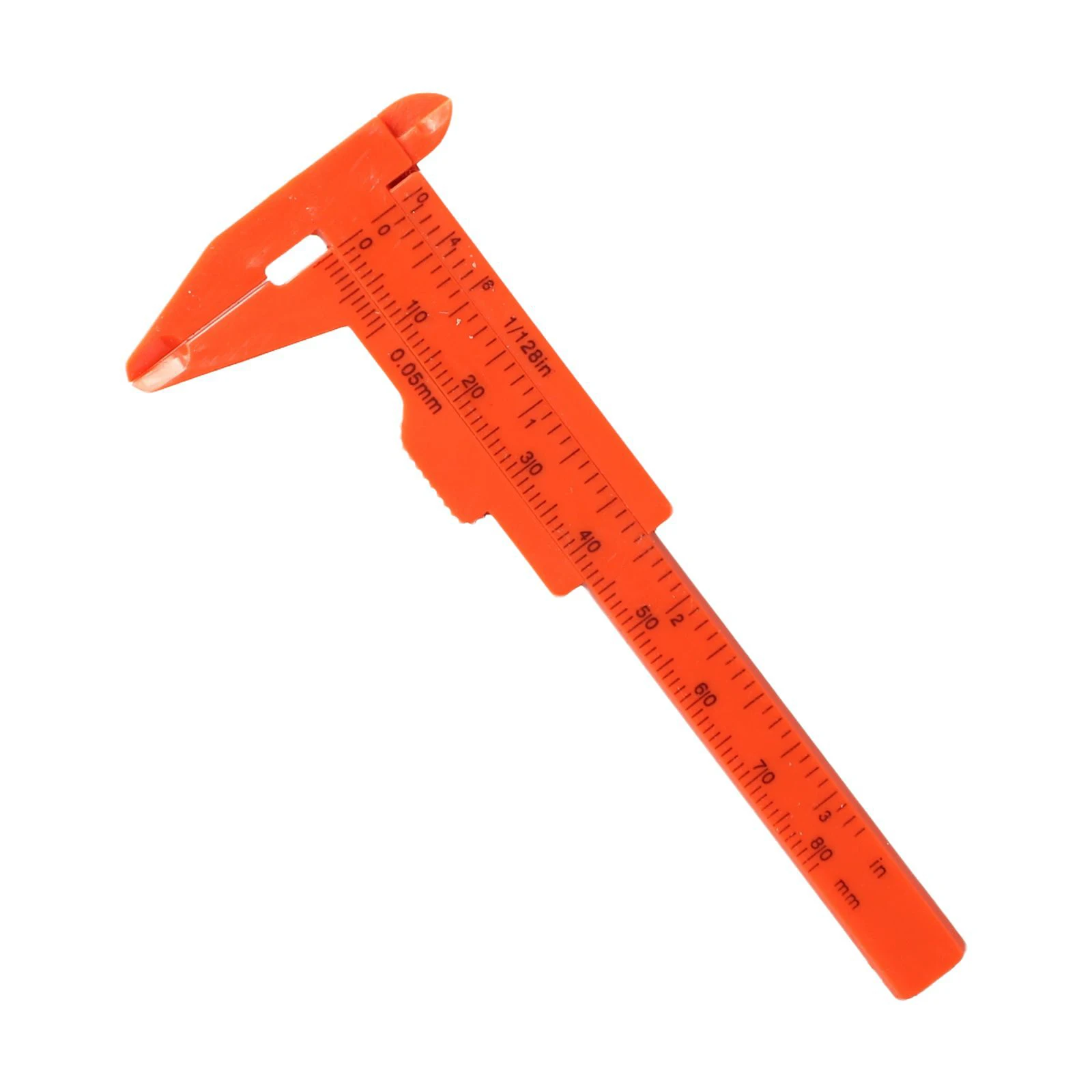 1pc Plastic Sliding Vernier Caliper 0-80mm Double Scale Gauge Student Ruler Measuring Tools Hand Tool White/Black/Red/Blue