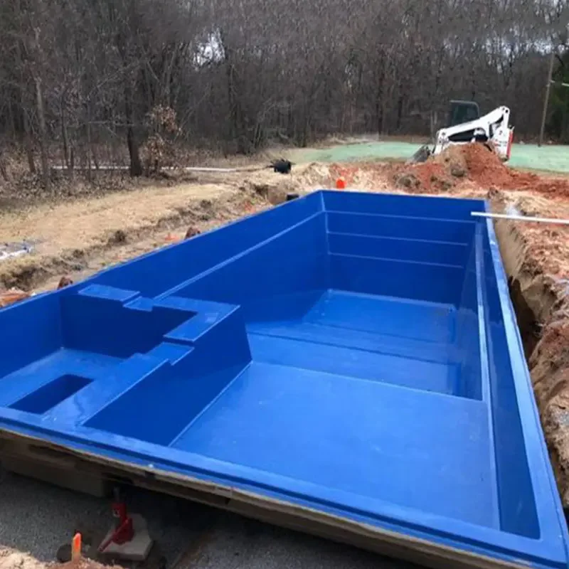 Low Price Large Custom Fibre Glass Ready Swim Pool and Spa Waterfall Equipment Complete Set Fiberglass Swimming Pool Designs