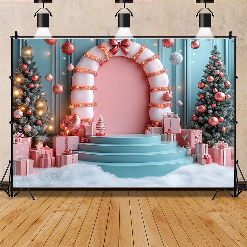 Happy New Year Christmas day Stage Photography Backdrops Props Family Decorations Festive Prizes Holiday Party Background DC-09