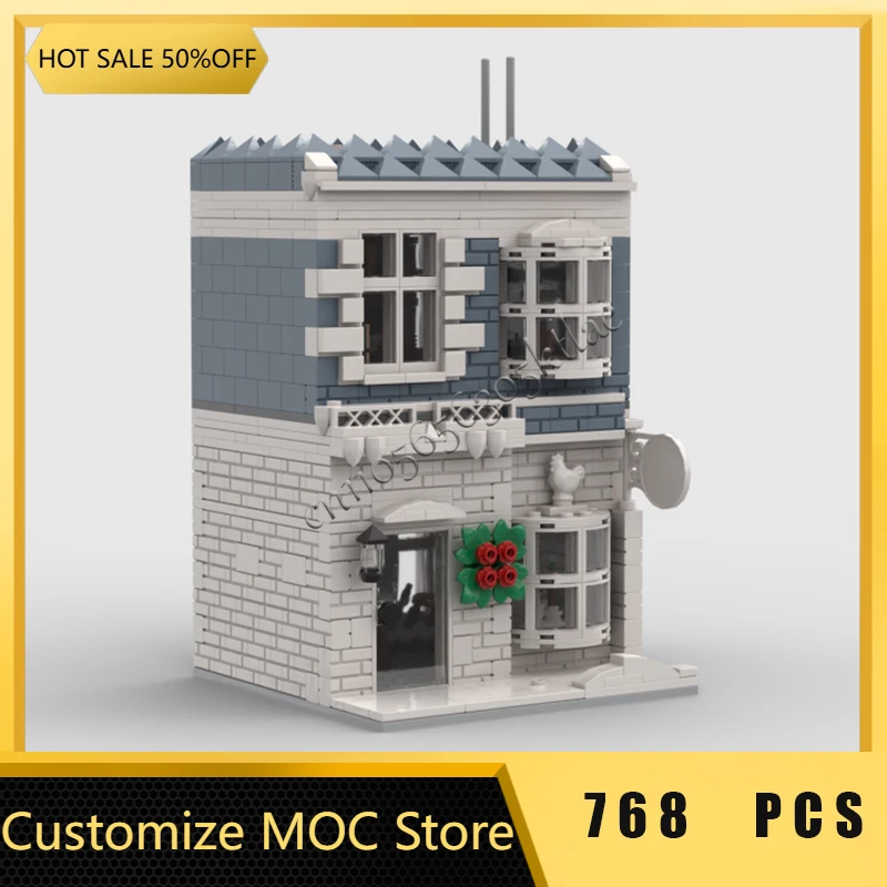 

768 шт., хит продаж, модель здания, архитектурные детали, модульные строительные блоки, детская сборка, дисплей, игрушки, фестиваль, подарок-сюрприз