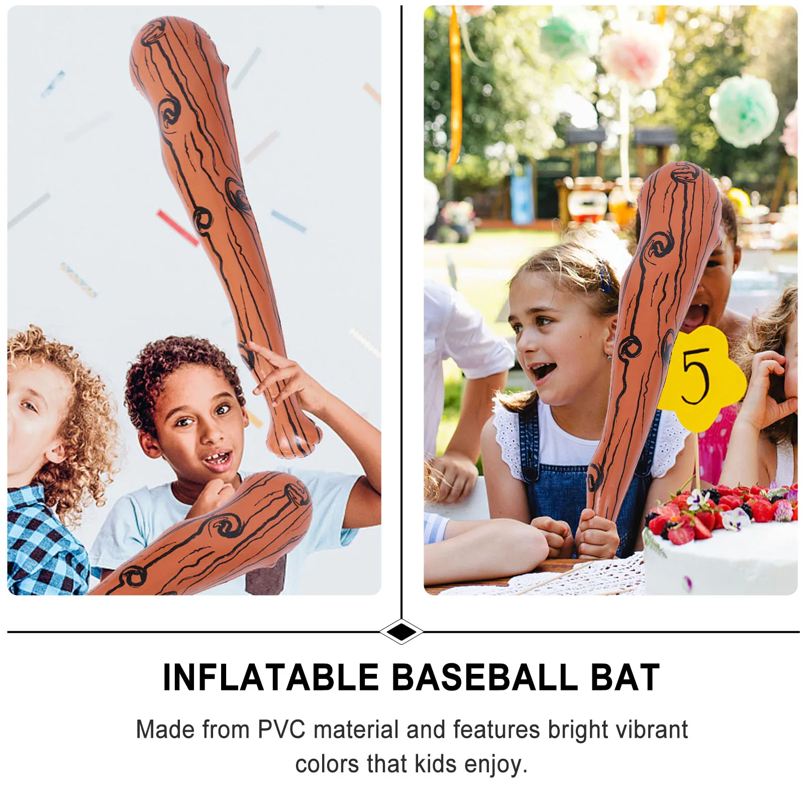 1 st Opblaasbare Honkbalknuppel Speelgoed PVC Materiaal Giant Party Gunsten Heldere Kleuren Kids Carnaval Juichknuppel Speelgoed