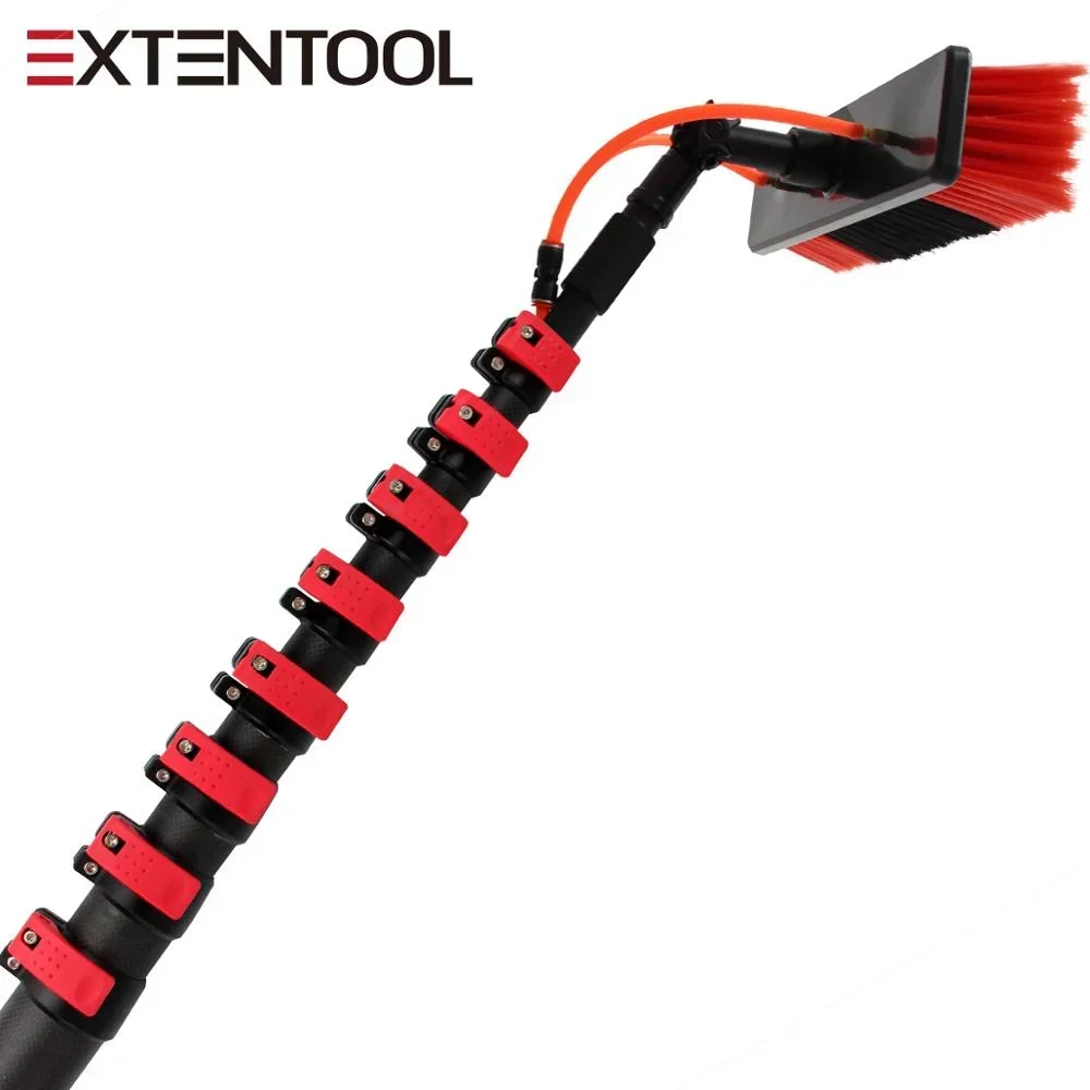 

Extentool 60ft carbon fiber telescopic pole for windows cleaning brush kit high rise window cleaning equipment