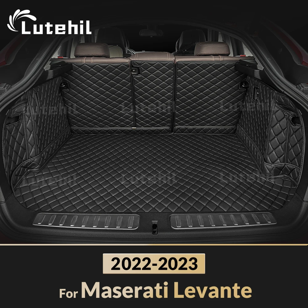 

Для Maserati Levante 2022 2023, автомобильный коврик для багажника с полным покрытием Lutehil, чехол для багажника автомобиля, подкладка для багажника, аксессуары для интерьера