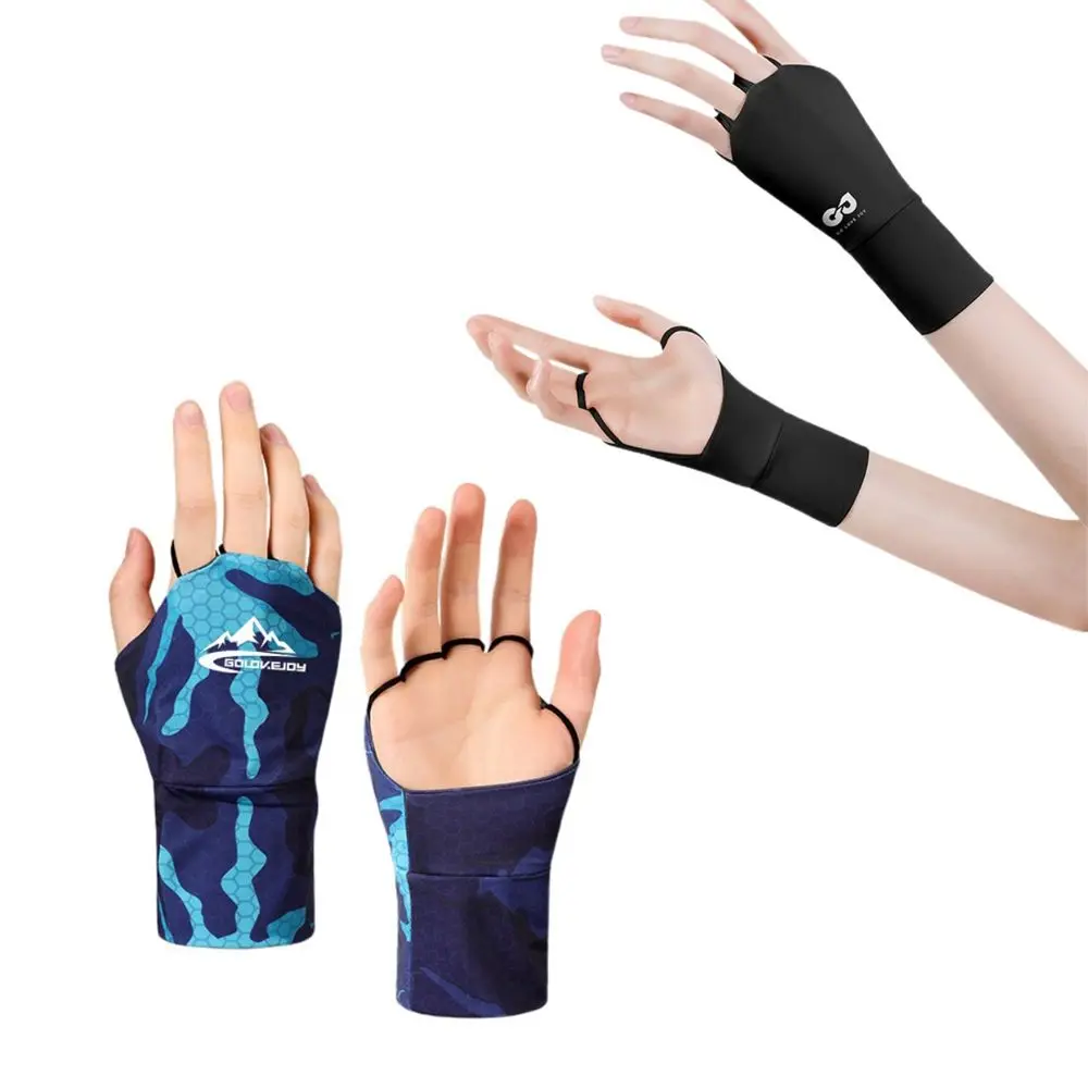 

Women Protector Golf Gloves Cool Breathable Sun UV Protector Gloves Ice Silk Hollow Palm Elastic for Outdoor Practice Gloves