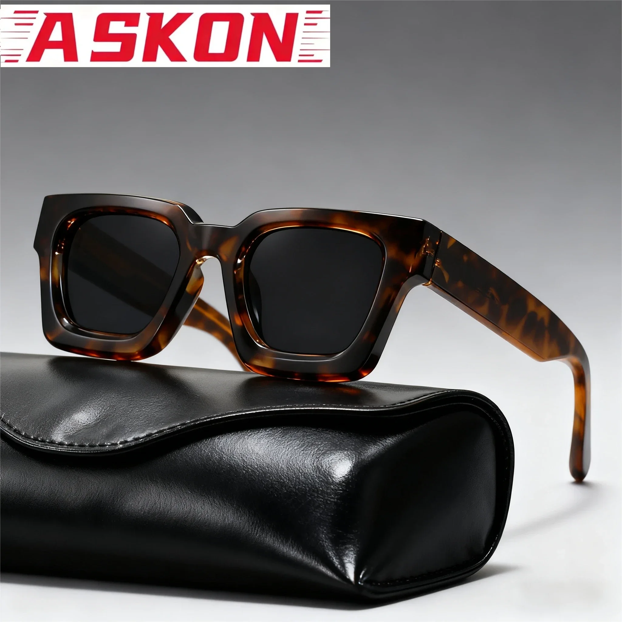 Fashion Men's Advanced Square Women Sunglasses Retro Designer Trending Sun Glasses Anti Mist Outdoor Driving UV400 Eyeglasses
