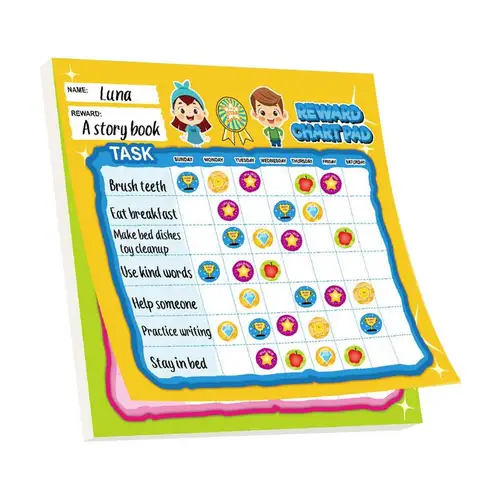 Imagen 1 del producto Tabla de pegatinas para niños, tabla Visual magnética de tareas para niños, suministros educativos para el hogar, para entrenamiento de orinal