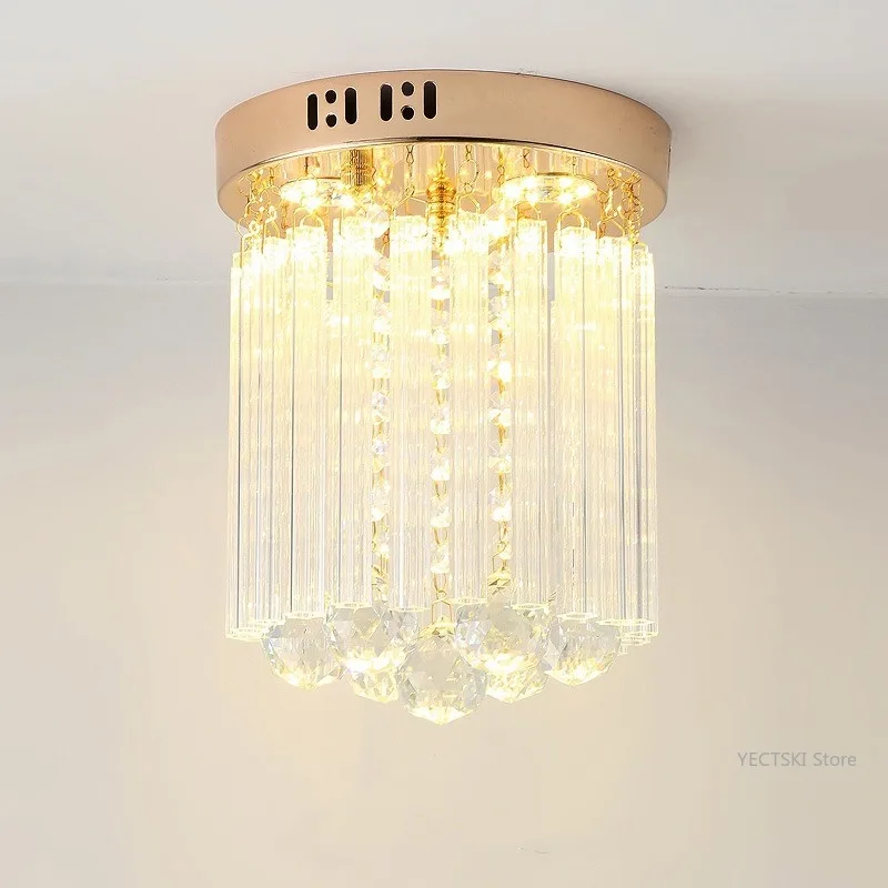 

Light luxury modern crystal small ceiling light, corridor light, dressing room, balcony, personalized entrance lighting fixture