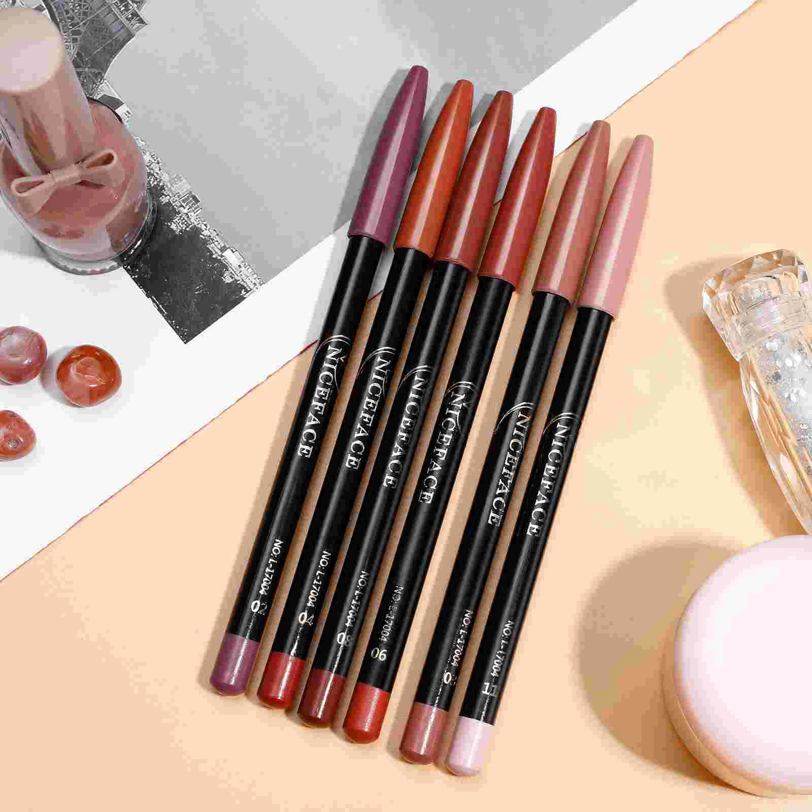 Lip Liner Set Matte Lip Liner Pencil Set 2-In-1 Matte Make Up Lip Liners Pencils 12Pcs 12 Colors Lip Pencil Makeup Gift