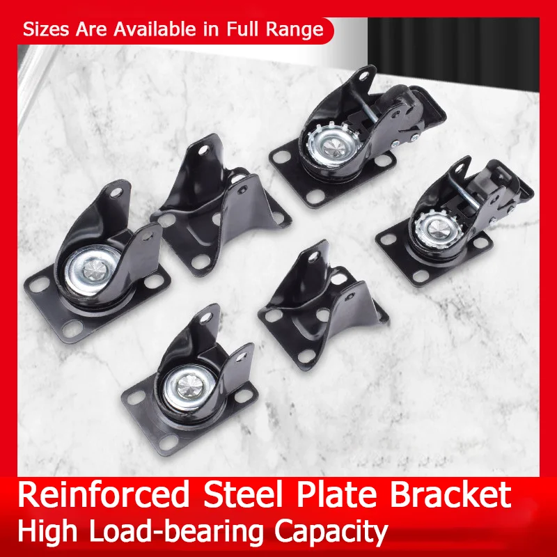 Wheel Bracket 1.5/2 Inch Single Bracket Swivel Wheel Rotation Accessory 360° Rotation