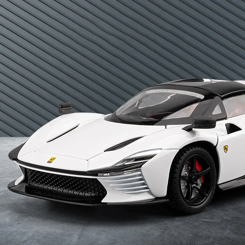 

1:22 Daytona SP3 из сплава, спортивная модель суперавтомобиля, литье под давлением, металлические гоночные автомобили, модель автомобиля, имитация звука, свет, коллекция игрушек в подарок