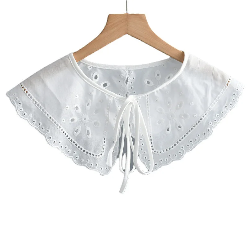 New Summer Lace Fake Collars for Women Shirt Blouse Detachable Collar Woman White Lace Neck Shoulder Wraps False Collar