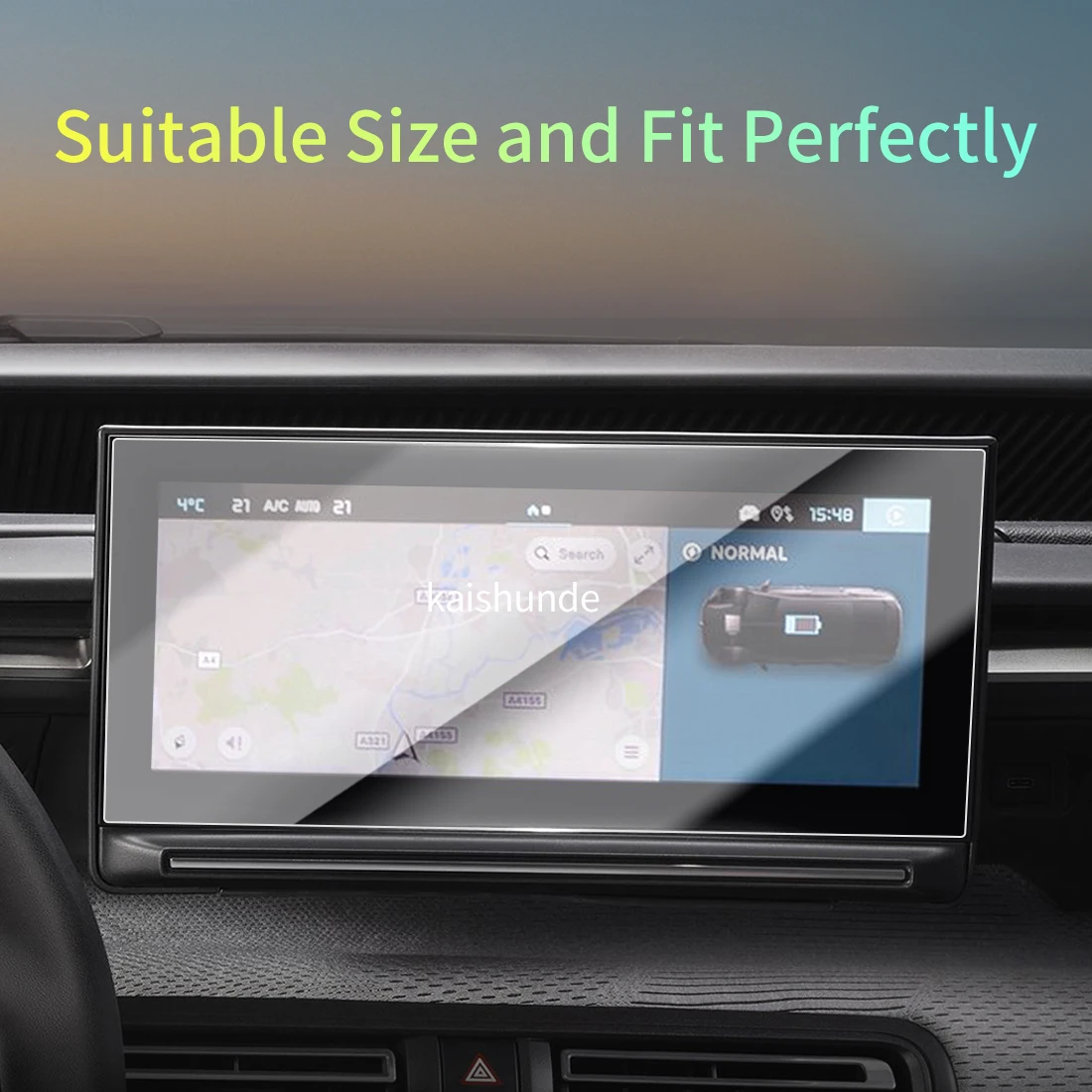 Car Stickers Meters Protector For25 Dongfeng Citroen  eC3 Tempered Glass Protective Film Display Navigation Vehicle