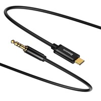 Baseus Audio AUX 3.5mm USB Type C Adapter 120cm Black (CAM01-01)