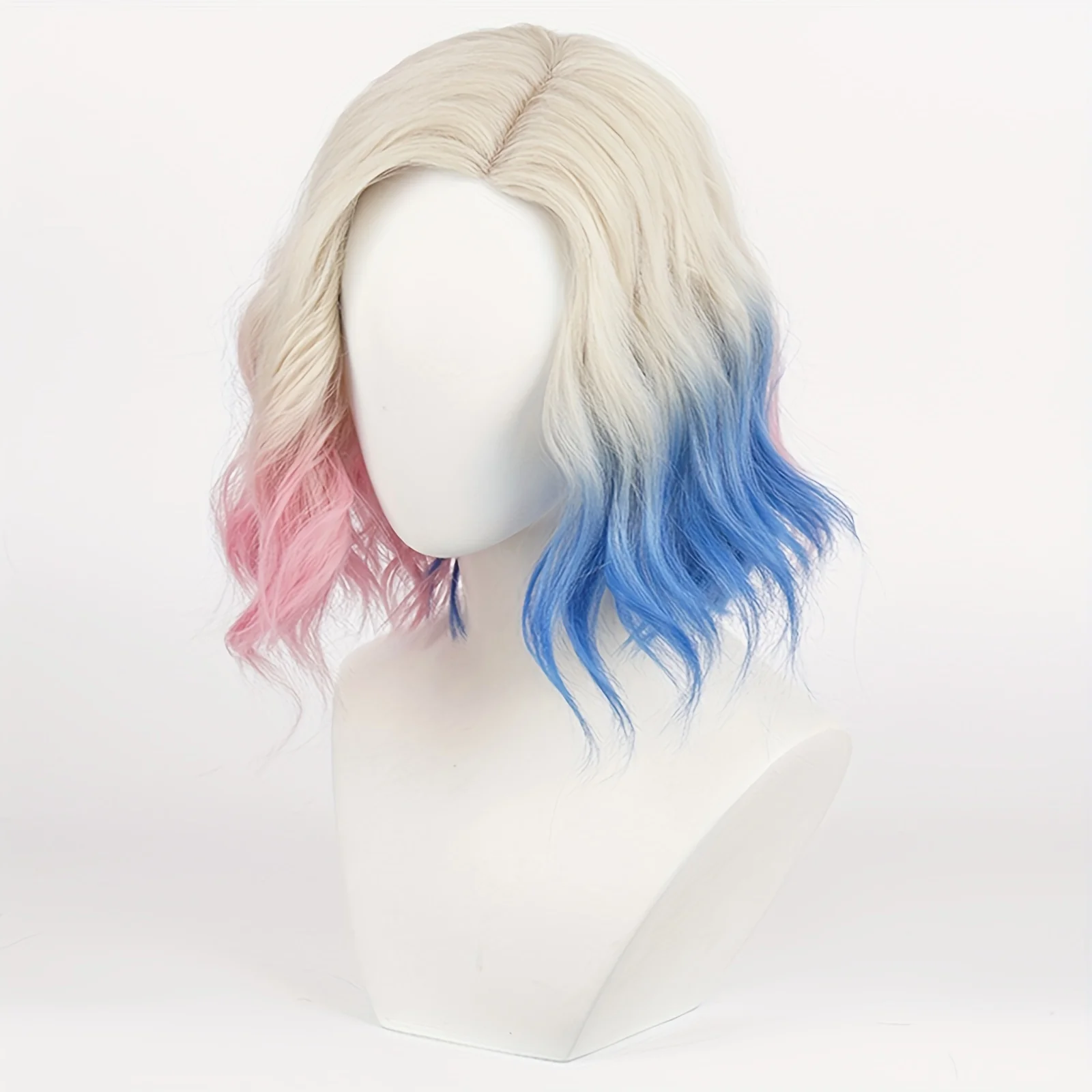 باروكة كوسبلاي صناعية متوسطة الطول ، أومبير ، بيج ، أزرق ، وردي إنيد سينكلير ، هالوين ، عيد الميلاد ، المدرسة ، عيد الشكر ، 12" #4