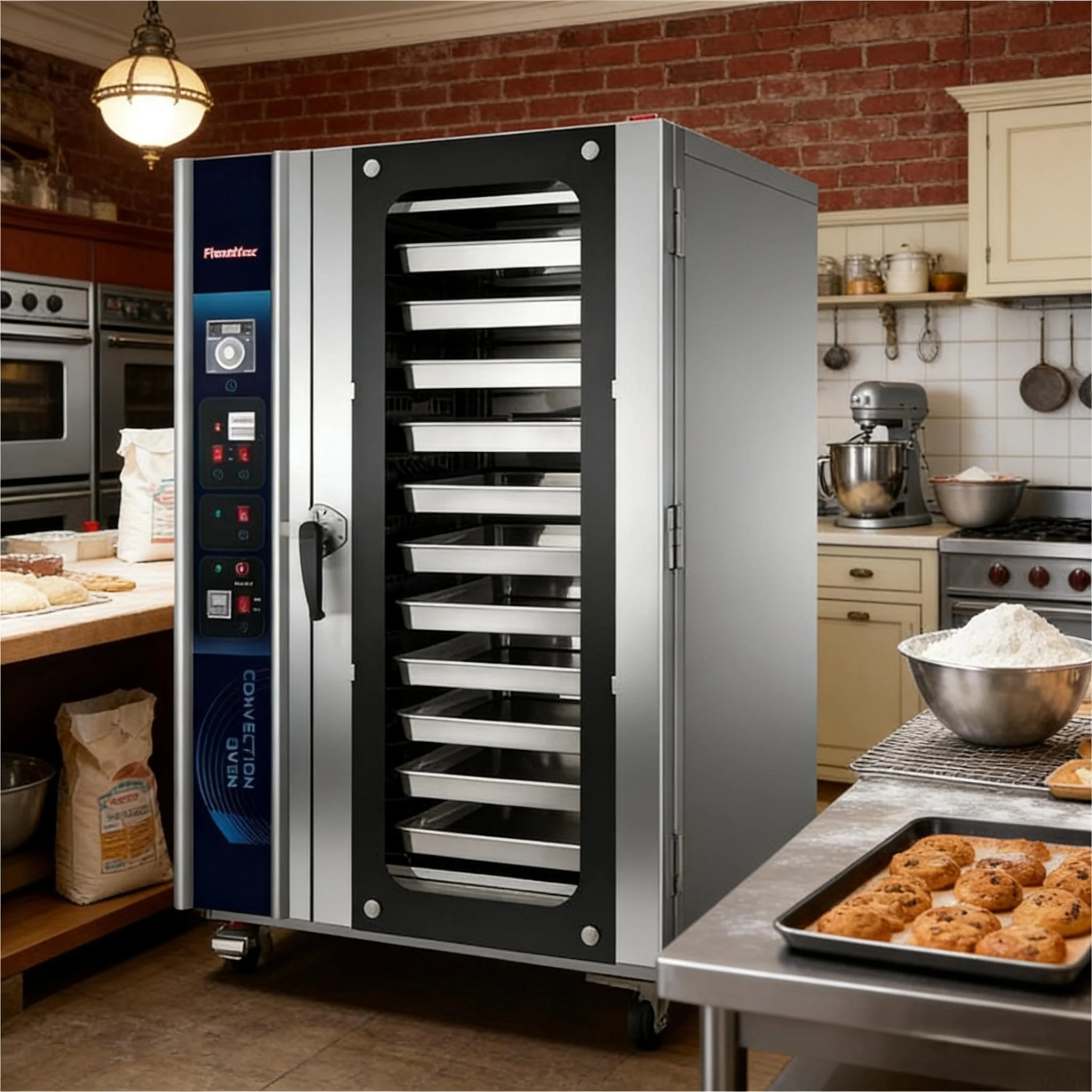 Commercial Restaurant Biscuit Electric Bread Oven Price Hot Air 12 Trays Convection Pastry Oven