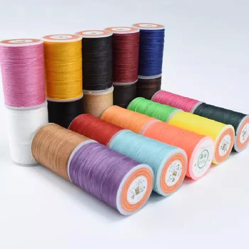 60 m 0.55 mm Waxed Polyester Thread Necklace Cords Craft Leather Sewing Wax Thread, Sewing Thread Leather Craft Tools