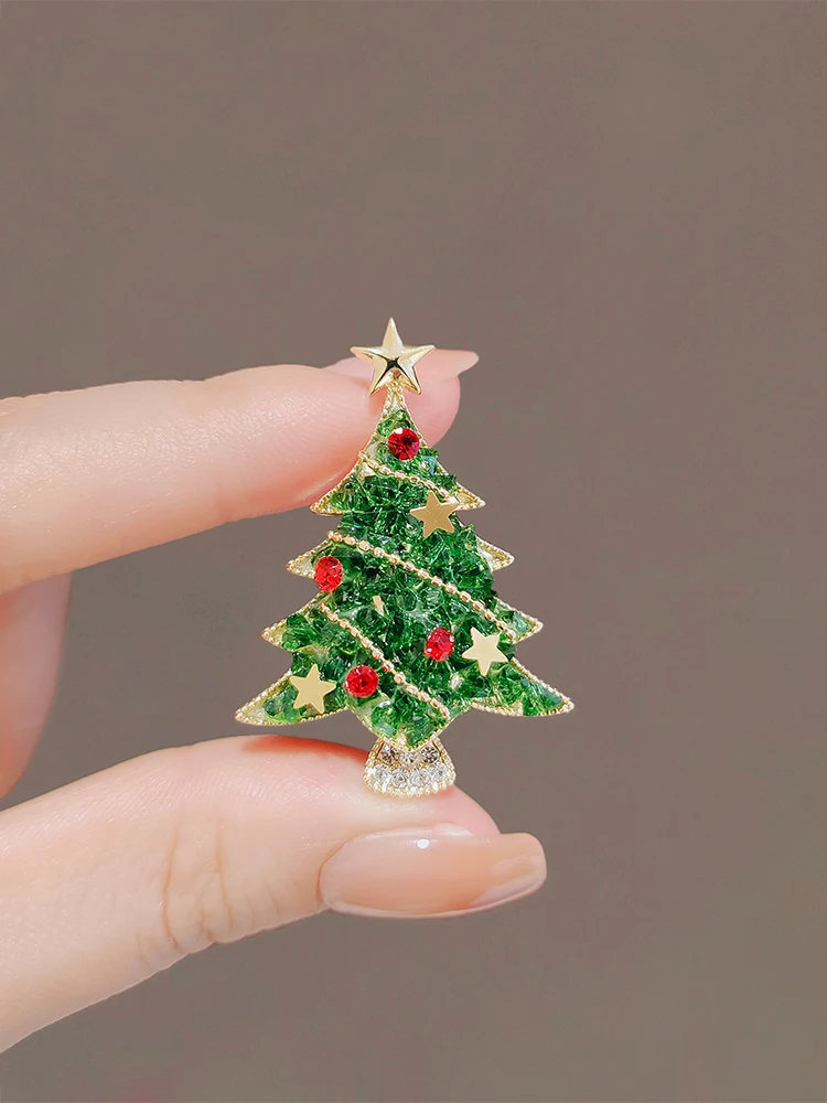 Christmas brooch Christmas tree suit corsage clothes pin decoration