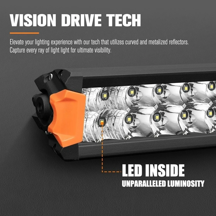 Off-road Vehicle Modification Light 22 Inch LED Double Row Strip Light Auxiliary Light