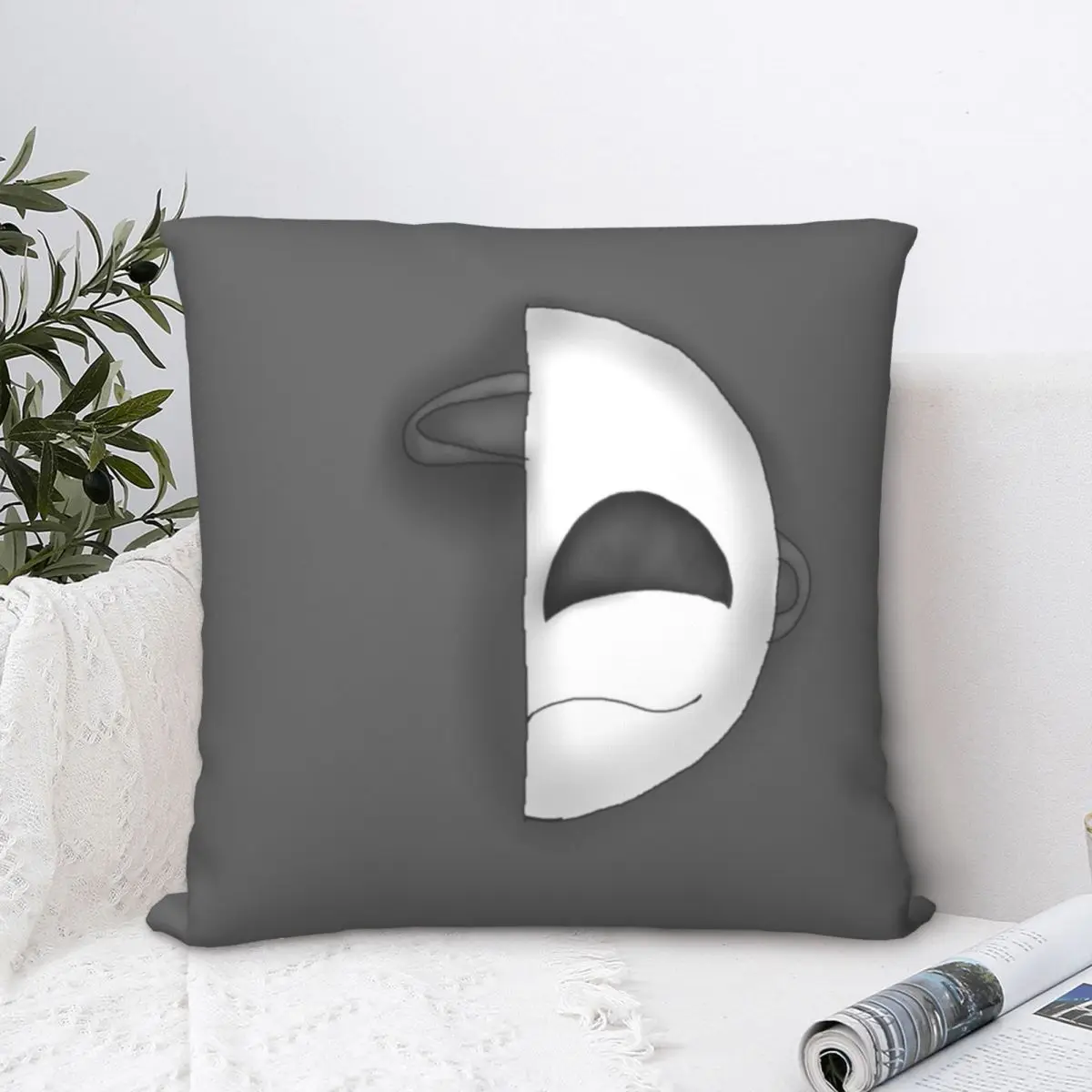 

Exie's Mask - Sonic.exe AUMusical Square Pillowcase Polyester Pillow Cover Velvet Cushion Decor Comfort Throw Pillow For Home