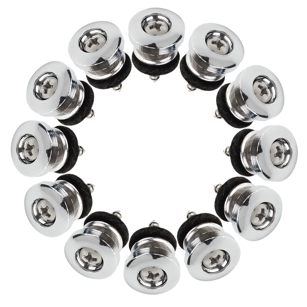 

12pcs Electric Guitar Bass Strap Buttons Non Sturdy Materials Easy Installation Guitar Accessories Strap Locks