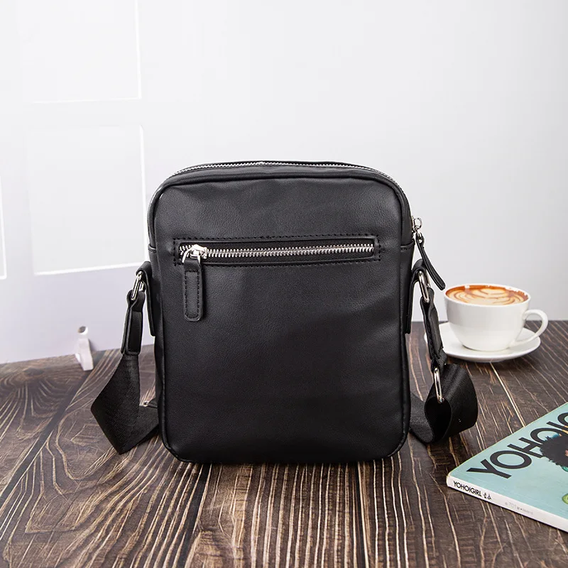 GOYN Men's Shoulder Bags Multi Pocket Crossbody Bags Phone Bag Leather Small Sling Bag for Outdoor Business Work Commuter