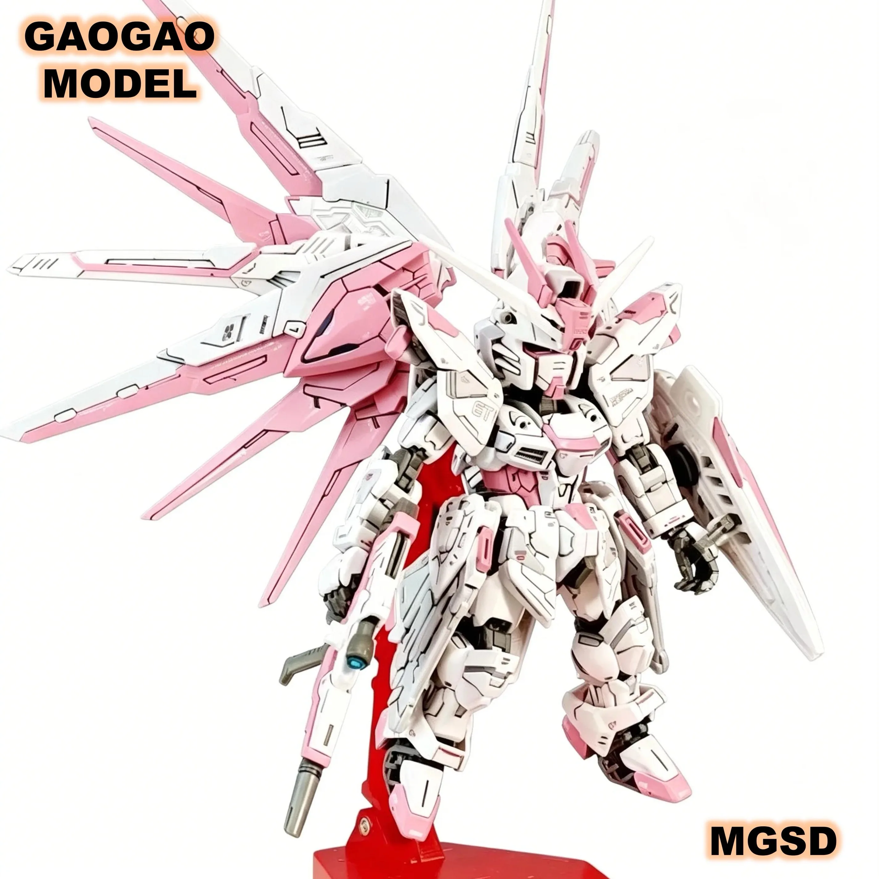 

【In Stock】GAOGAOMODEL MGSD Action Figure Freedom Sakura Pink ZGMF-X10A Anime Figure Assembly Model Kit Plastic Toy Birthday Gift
