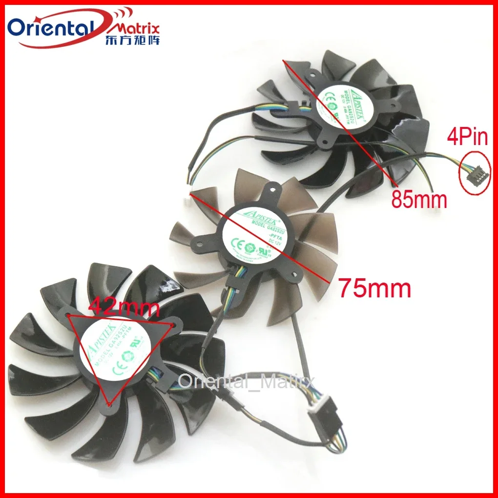 3pcs/lot GA92S2U GA82S2U DC12V 4Pin VGA Fan For ZOTAC RTX3060 3060ti RTX 3070 3080 3090 Apocalypse OC Graphics Card Cooling Fan