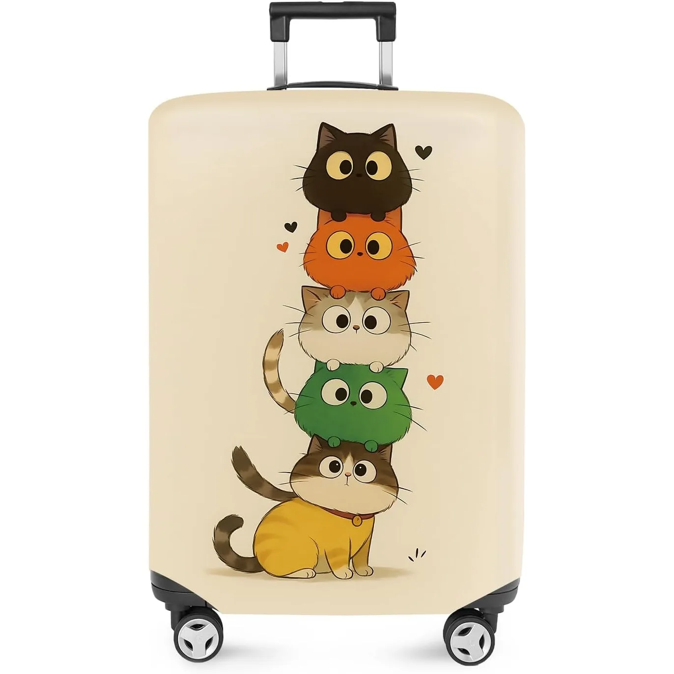 

Чехол для багажа с забавными мультяшными глазами, красная защита для чемодана с милым дизайном с большими глазами