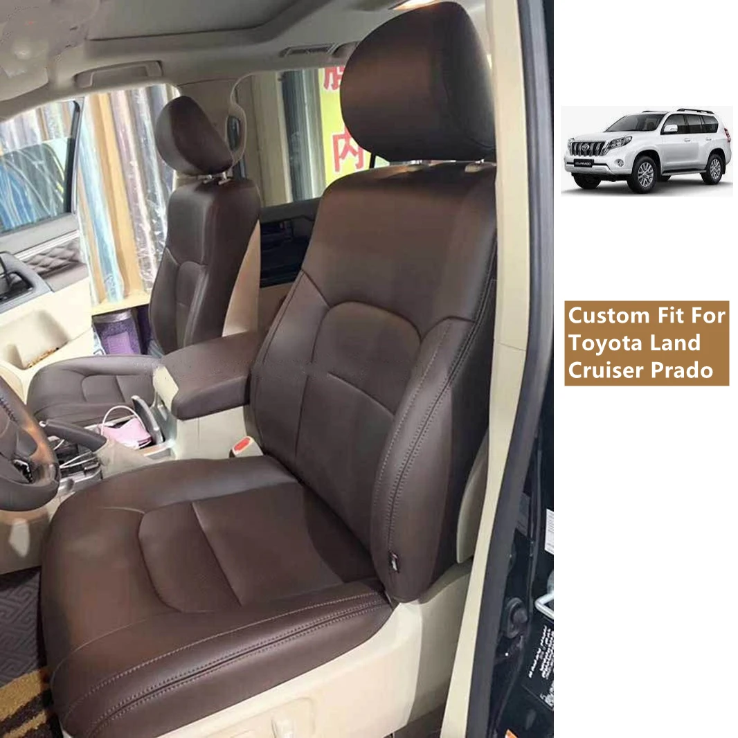 Customize fit for Car Seat Cover 2 or 3 rows with 5-8 Seats Leather Cover Prado Mitsubishi Pajero Outlander Volvo LC Highlander