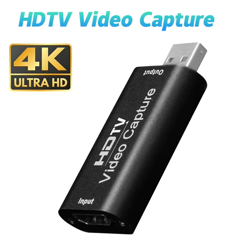 4K HDMI-compatible Video Capture Card USB 2.0 Game Grabber Box For PS4 DVD Grabber Recorder Box For PS4 Game DVD Storage Case