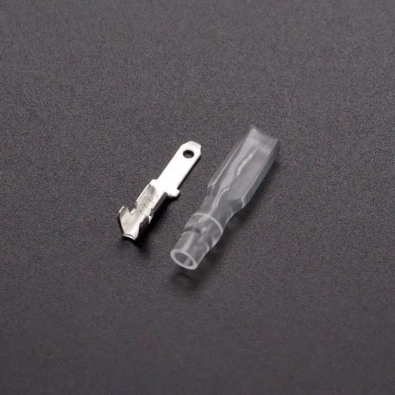 20 Stück Federklemmenstecker 2,8/4,8/6,3 mm, Hülse, Verbindungsstück, Bootsschalter, Kaltpresskopf – Detail 8