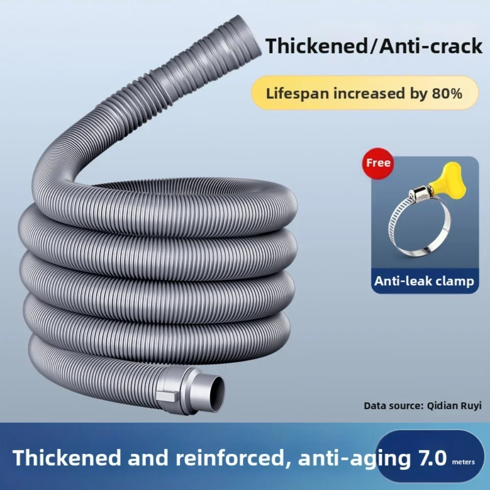 Fully Automatic Washing Machine Drain Pipe, Washbasin Drain Hose Washing Machine Drain Hose Flexible Dishwasher Drain Hose