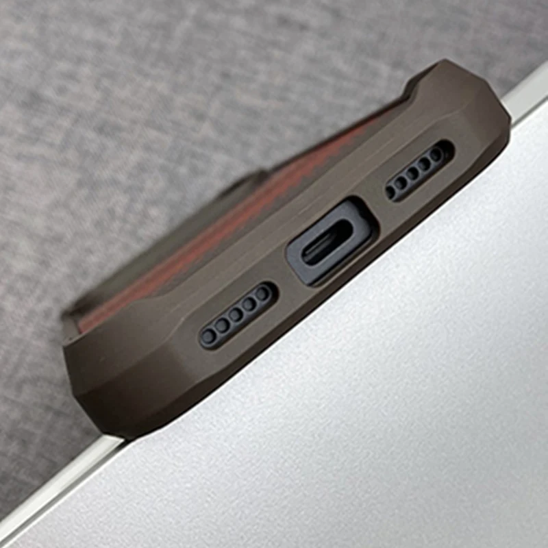 Magnetische Carbonfaser-Textur für MagSafe Bumper-Hülle für iPhone 17 18 Pro Max 16 16Pro 15 Pro Mattierte Kabellose Ladehülle – Detail 8