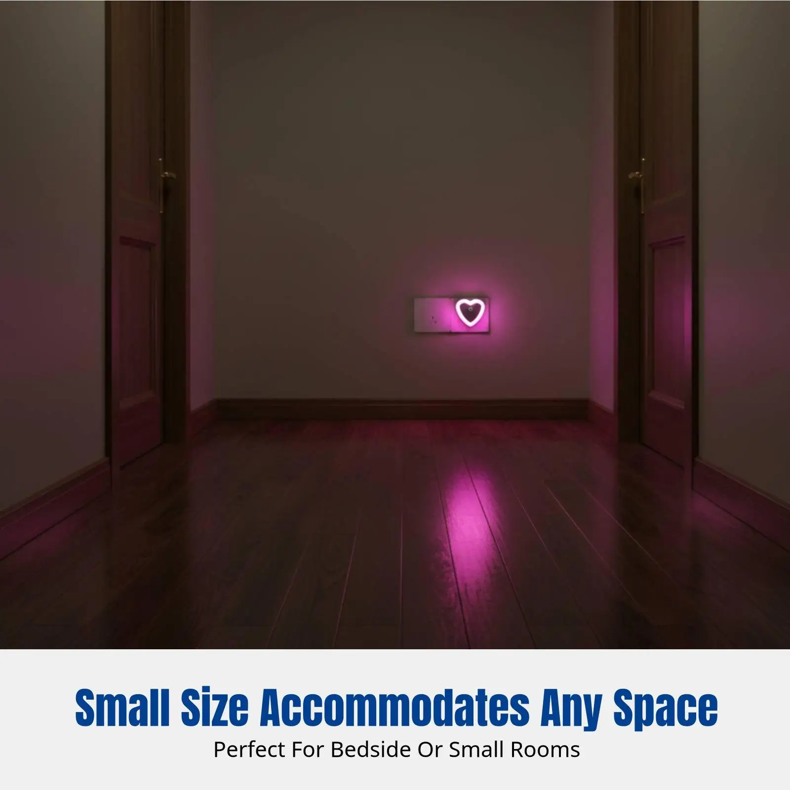 LED Heart Shaped Night Light for Bedroom Table Lamp Warm Glow for Cozy Couples Room Decor with Auto Light Control