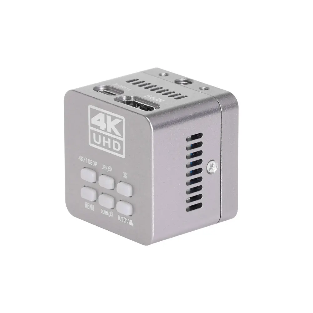 HY-6210S グレー HD 4K 顕微鏡カメラ電子接眼レンズ 1600 万ピクセル産業用カメラ USB3.0