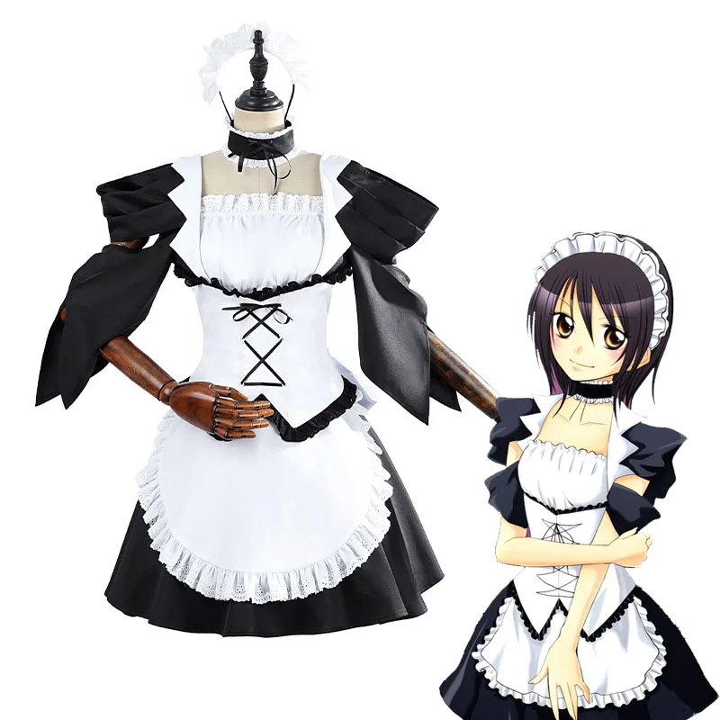 

Аниме Ayuzawa Misaki Косплей Фартук Платье Kaichou Wa Maid-sama! Костюмы Мизы, женская униформа горничной, вечерние наряды на Хэллоуин