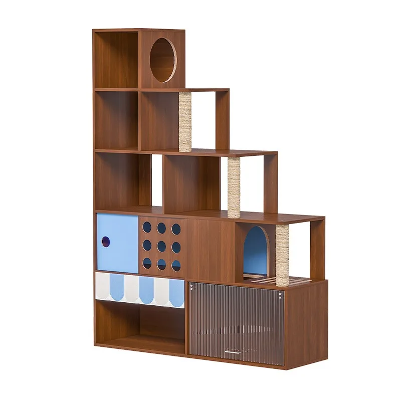 climbing nest canteen, book house integrated small apartment occupies villa scratching column