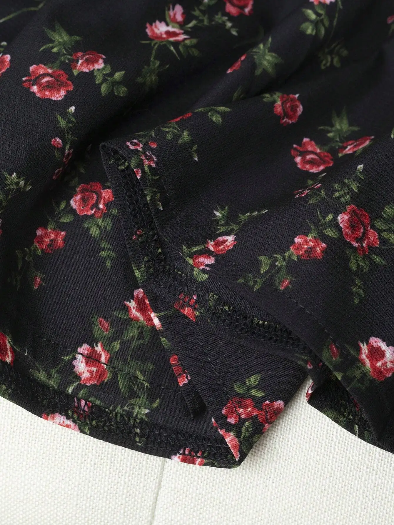 

Женская блузка с квадратным воротником, короткими рукавами и цветочным принтом, с пэплумом