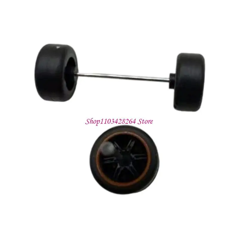 Bộ 4 Bánh Xe Cao Thay Thế 1/64 Bao Gồm Trục Cho Xe Ô Tô Mô Hình