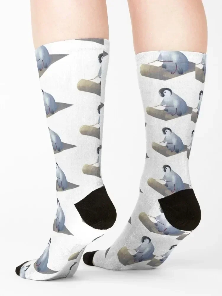 Sledding Penguin Socks senderismo MODA diseñador nuevo en's Mujer Calcetines Hombre