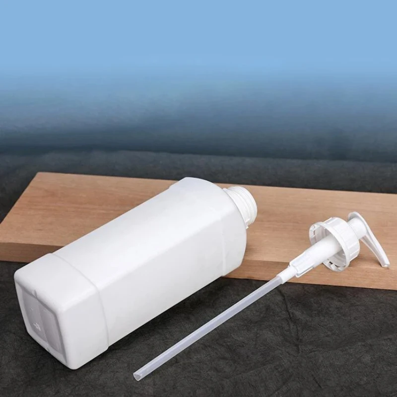 Square plastic bottle with Pump Dispenser for Shampoo Shower Gel Lotion Food Grade HDPE packaging Container 1PCS