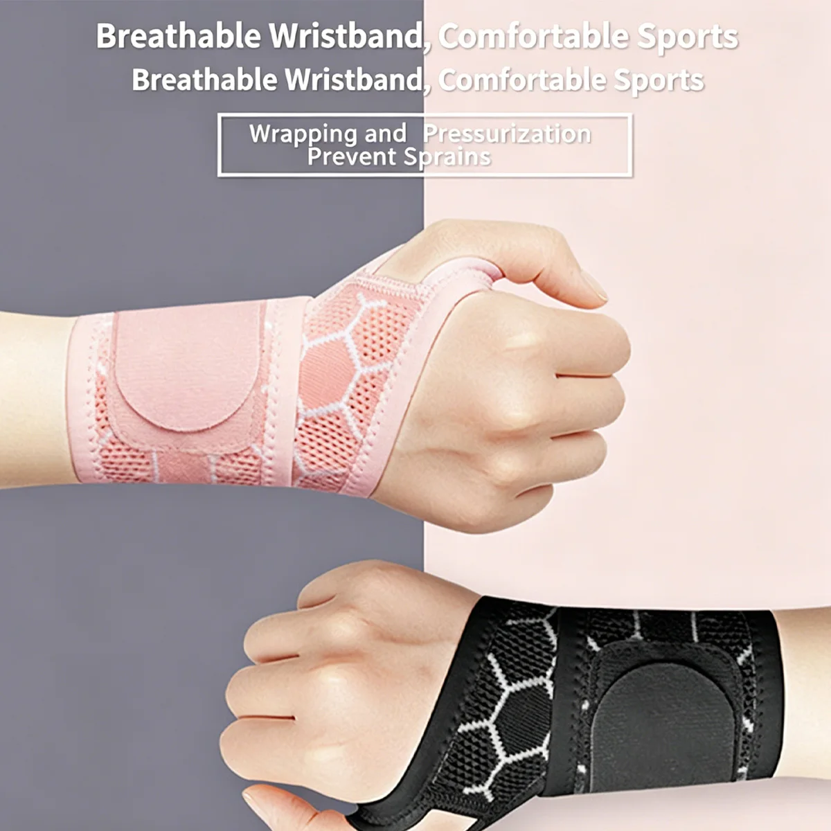 Breathable Wrist Wrap Support Band Anti Sprain Tendon Sheath Protection Brace for Badminton Fitness Sports Hand Guard Strap