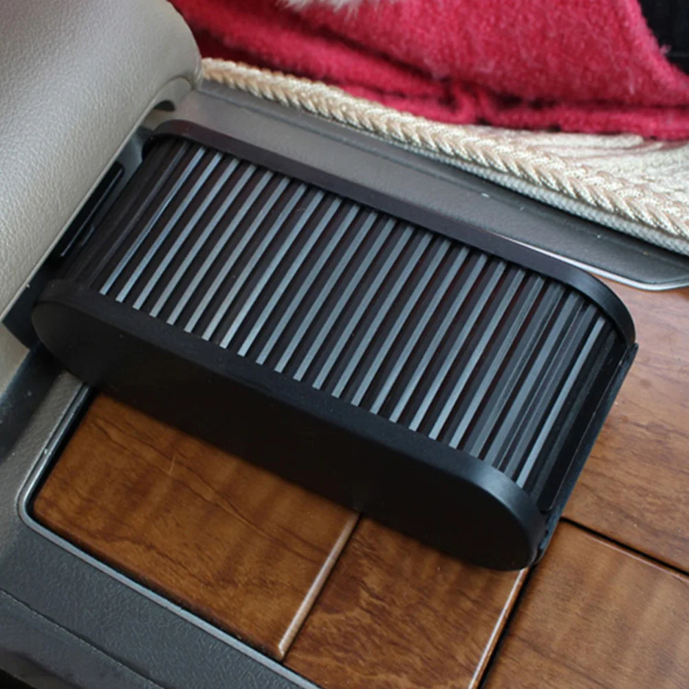 1 قطعة صندوق تخزين السيارة ABS دائم لفة مصراع تلسكوبي تصميم المنظم سلة المهملات الصغيرة أشتات السيارات الحاويات