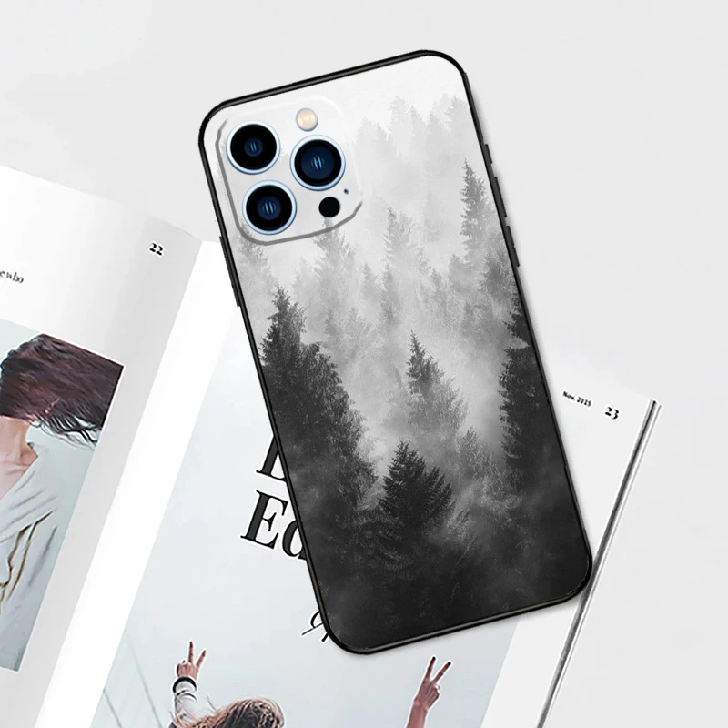 Beautiful Nature Forest Tree Case For iPhone 14 13 12 11 15 16 Pro Max Plus XS Max X XR 7 8 Plus 13 12 Mini Phone Cover