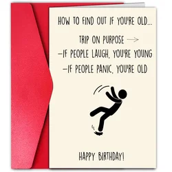 1 pc funny birthday card with humorous text. Creative greeting card. Perfect gift for family, friends, colleagues, besties.