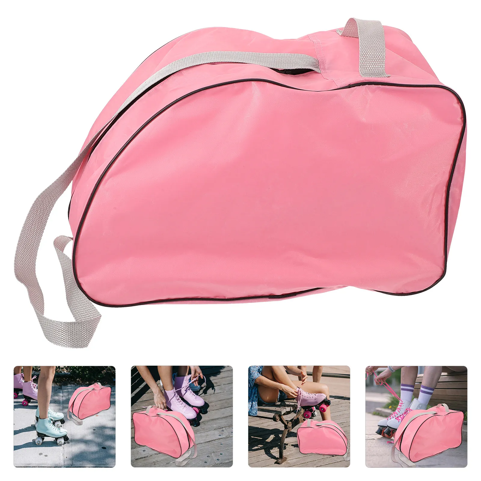 

Roller Skates Bag Long-Lasting Selected Material Fashionable Outdoor Use Skates Storage Bag Portable Roller Skating Shoe