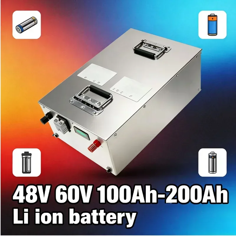 

Rechargeable Li-ion Battery Pack 48V 60V 100AH-200AH 13S 16S with Charger Widely Used for Golf Carts, Tractors, Solar Systems an