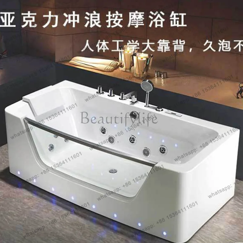 Multifunctional large and small apartment acrylic home massage surf bath bath bath hotel minimalist light