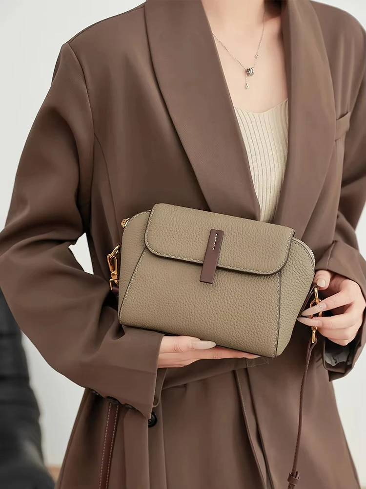 Sac à bandoulière en cuir de vache véritable pour femmes, rétro décontracté, sacs en cuir de vache, mode féminine, Design de luxe, sac à bandoulière pour dames
