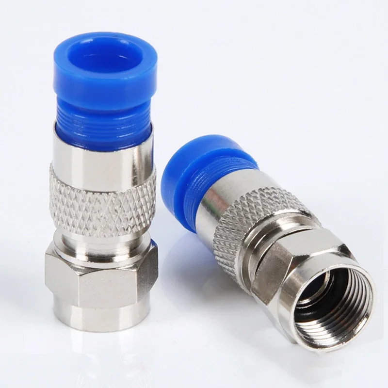 1/5/10Pcs RG6 Compression Connectors Waterproof Connection F Compression Connector Coax Cable Coaxial Compression Tool